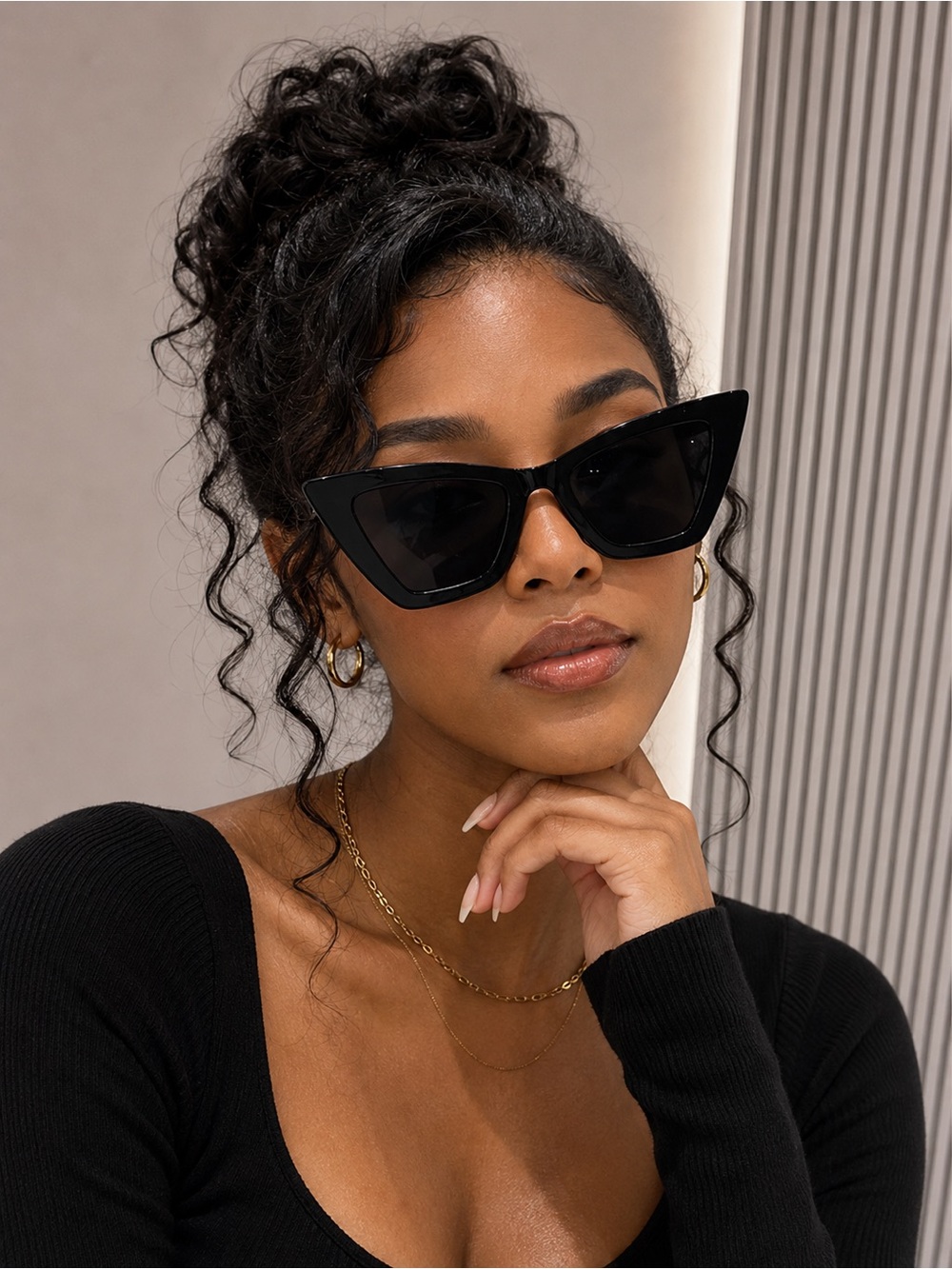 🖤 Oversized Black Cat Eye Sunglasses 🖤
